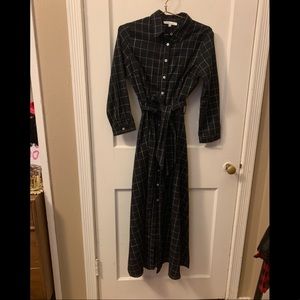 Purple Snow Black And White Maxi Dress